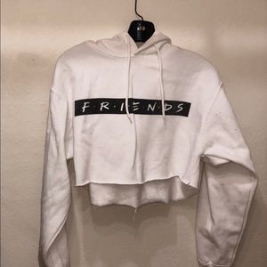 Friends Cropped Hoodie Sweatshirt